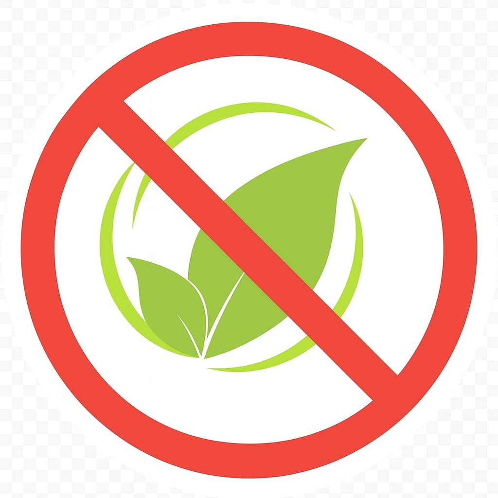 Graphic showing a green herbal leaf symbol crossed out with a red prohibition sign representing California's crackdown on kratom and herbal highs