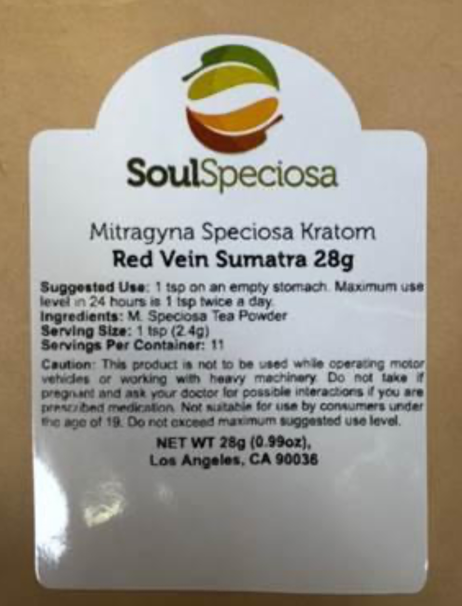 FDA example image of kratom shots and gummies sold in stores
