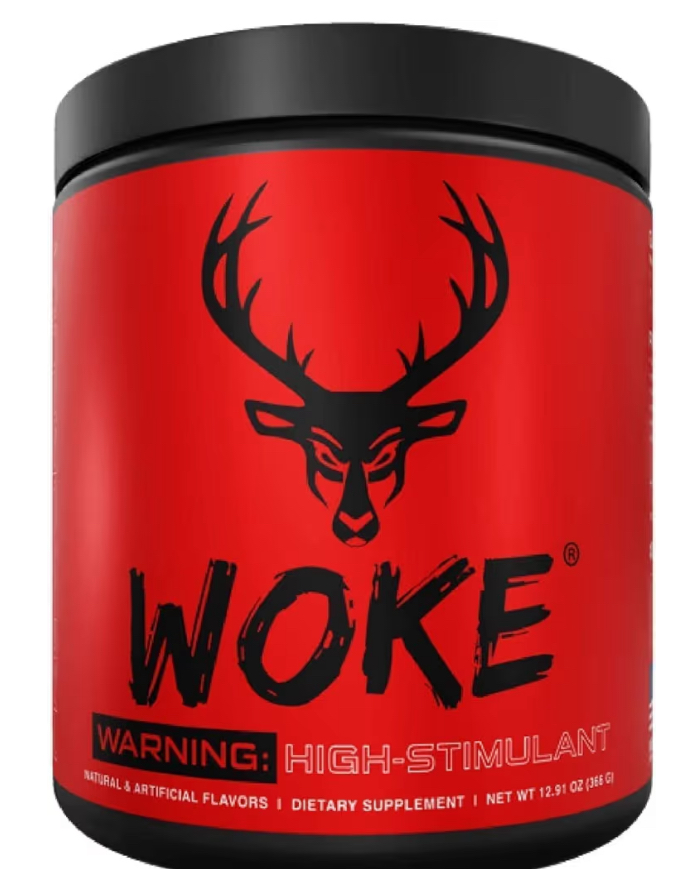 WOKE AF high stimulant pre-workout container